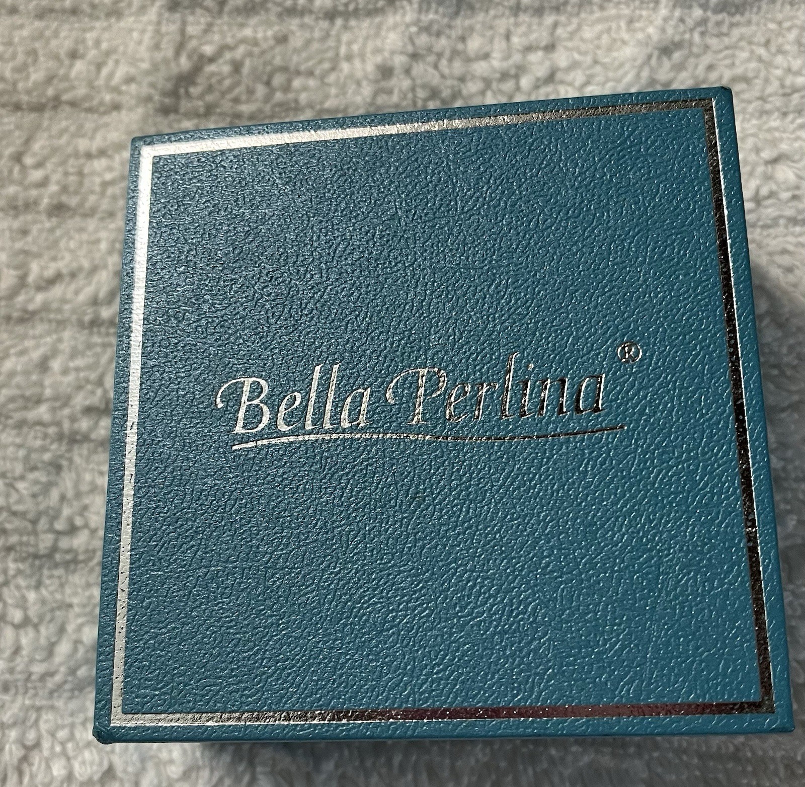 Bella Perlina Charm Bracelet New In Box . Purple Glass Silver tone.