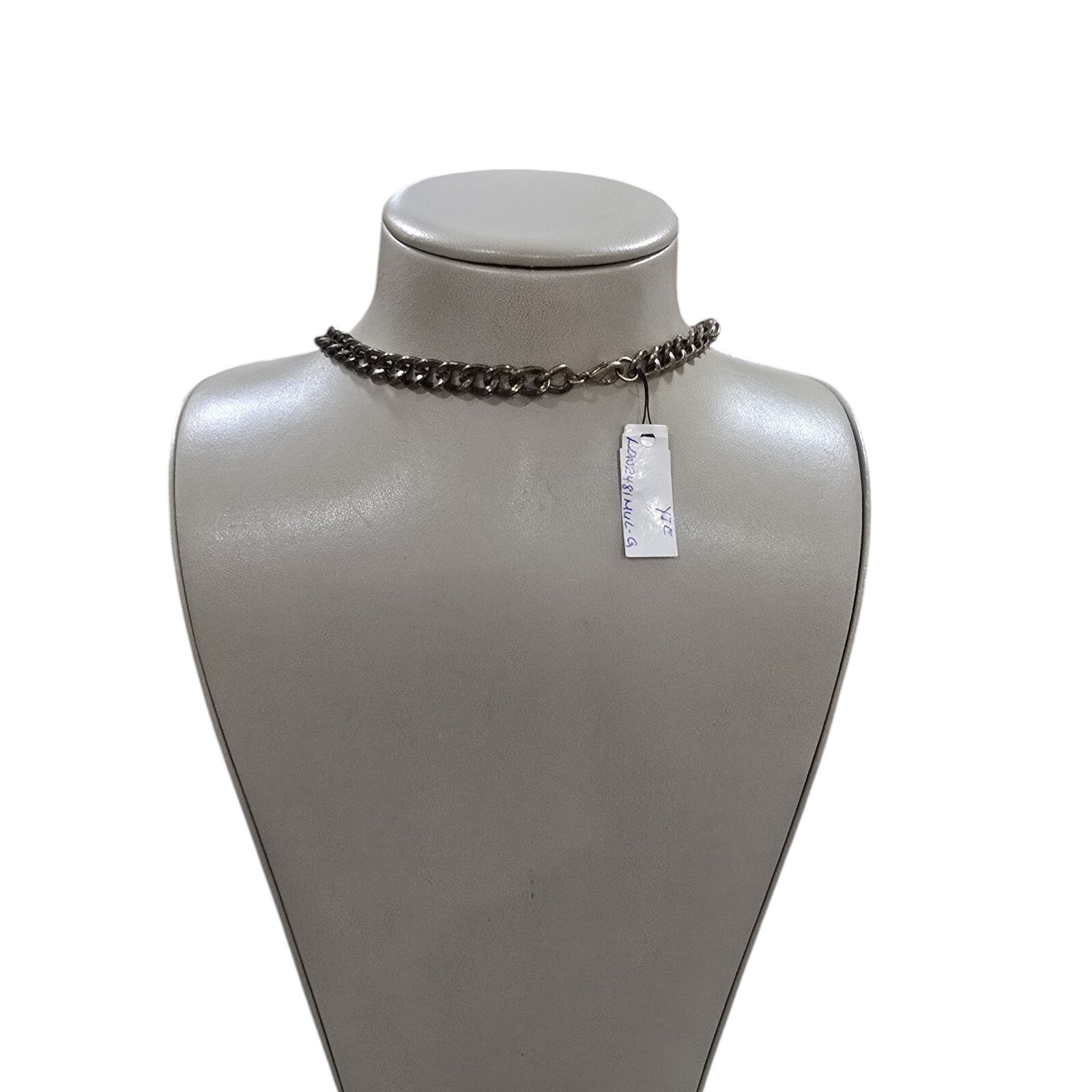 Stephan & Co Trendy Brass Plated Dark Metal Green Blue Statement Necklace NWT