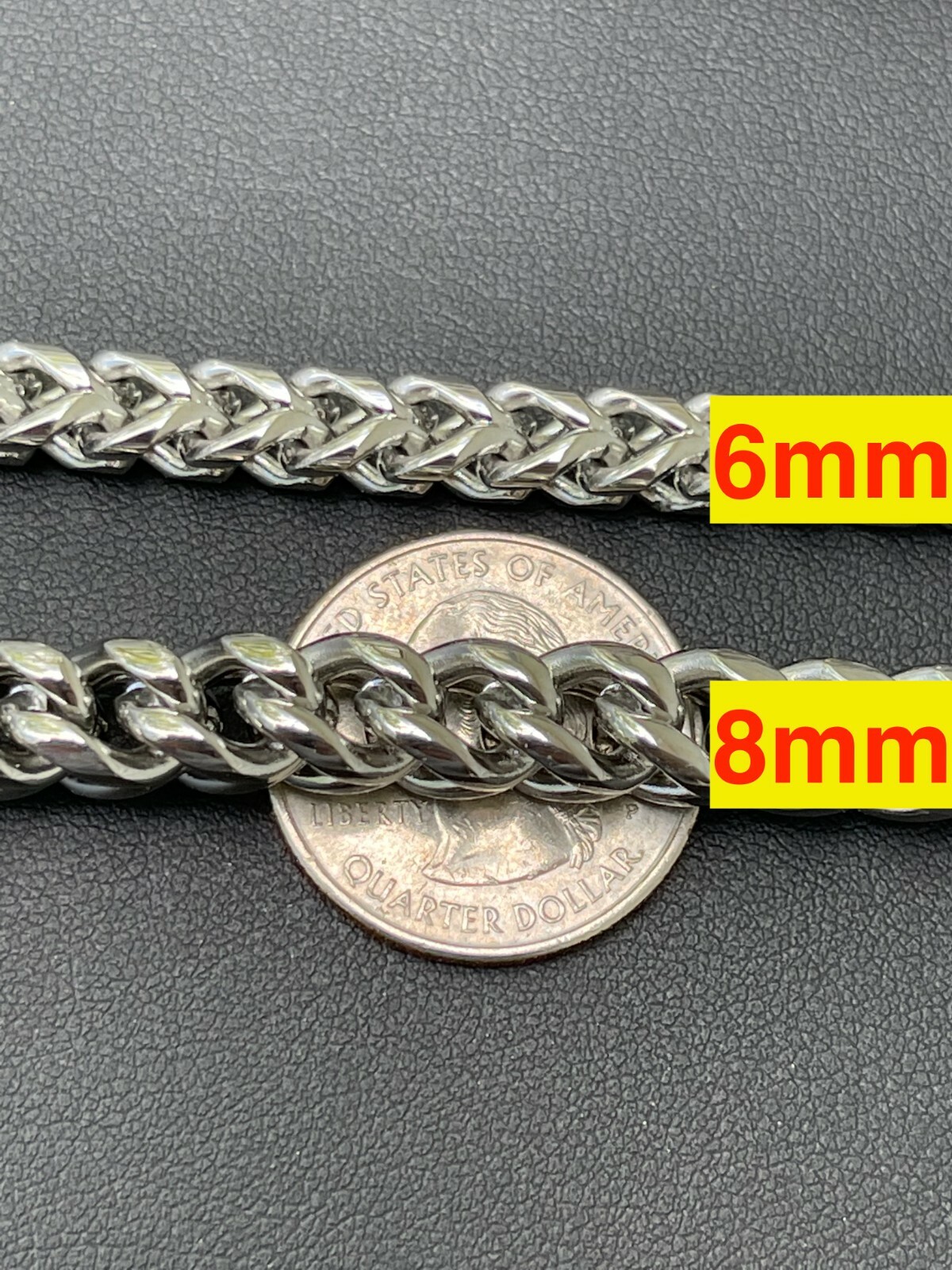 Men’s Franco Chain Stainless Steel Necklace BEST QUALITY! 18-30″ 3-8mm HEAVY!