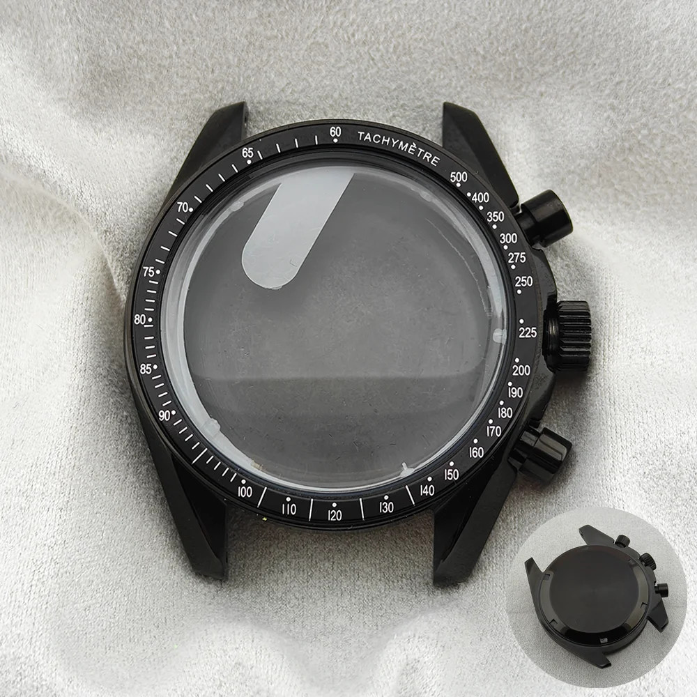 39.7mm VK63 Watch Case Metal Waterproof Moon Back Fit for 20mm Strap