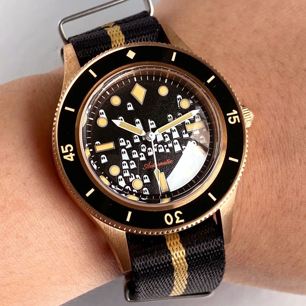 50-Fathoms 40mm Solid Bronze 20ATM Automatic Men Watch Japan NH35 PT5000 Movt