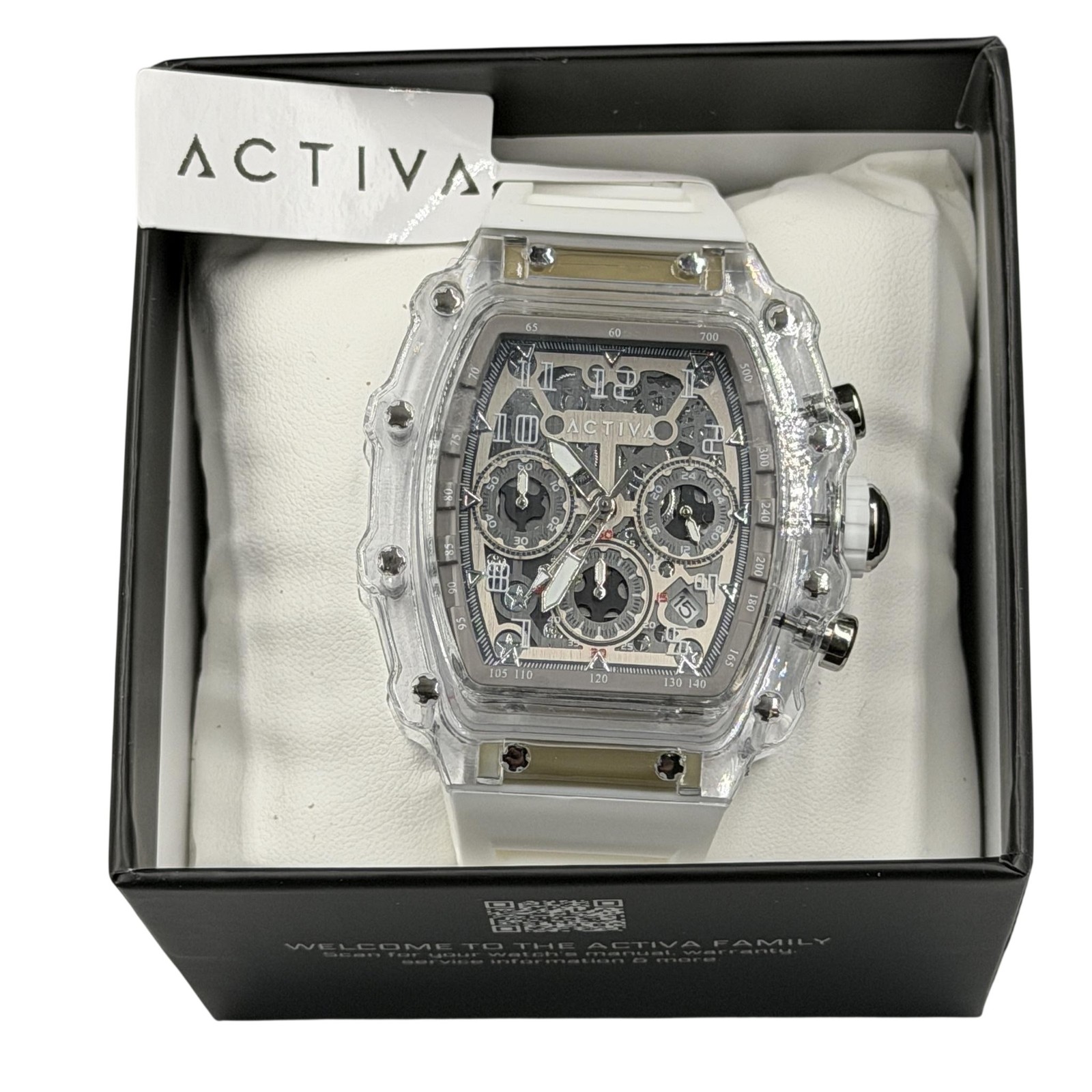 Activa Fury X Invicta Men’s Watch w/ Skeleton Dial – 44.3mm Clear ACW2305-004