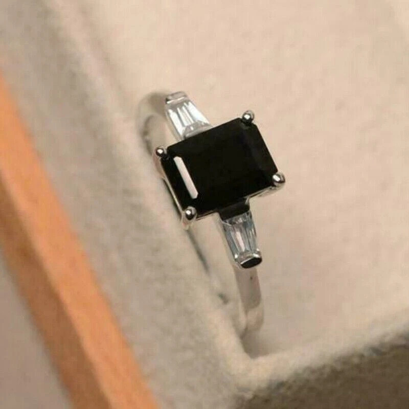 2 Ct Emerald Lab Created Diamond Women’s Engagement Ring 14k White Gold Plated