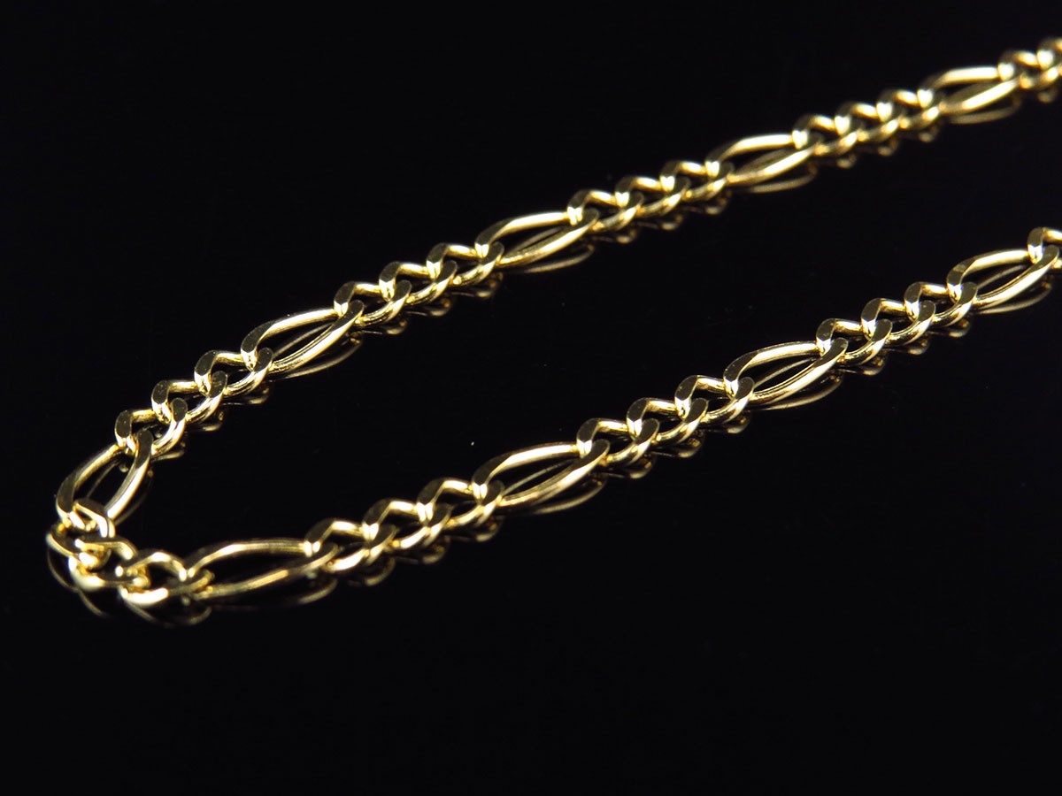 Solid 10K Yellow Gold 2.5MM Figaro Chain Necklace Lobster Clasp 16-26 Inches