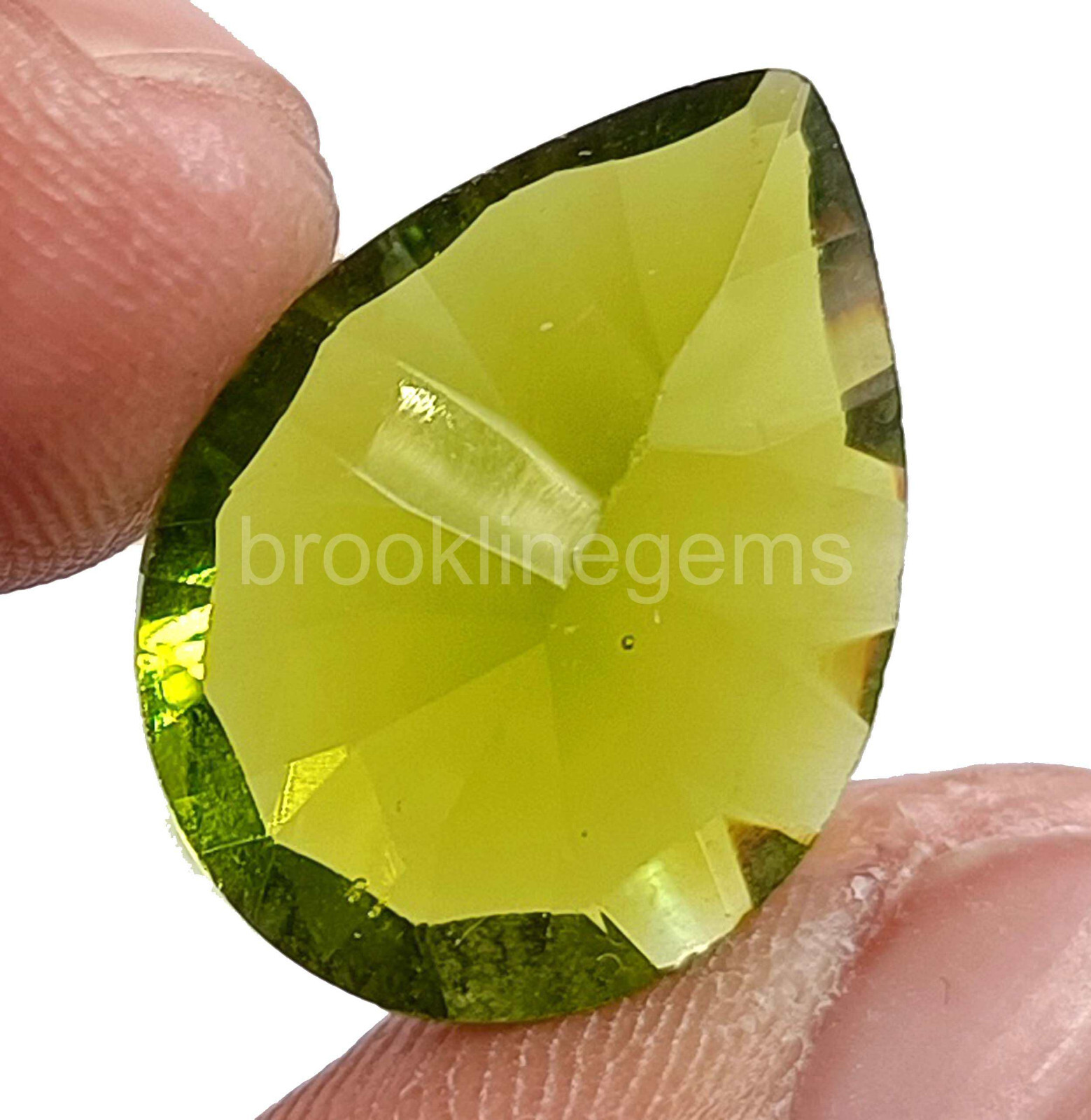 Natural Hiddenite 7.00 Ct PEAR SHAPE Green Rare Certified Stunning Gemstone 5ATU