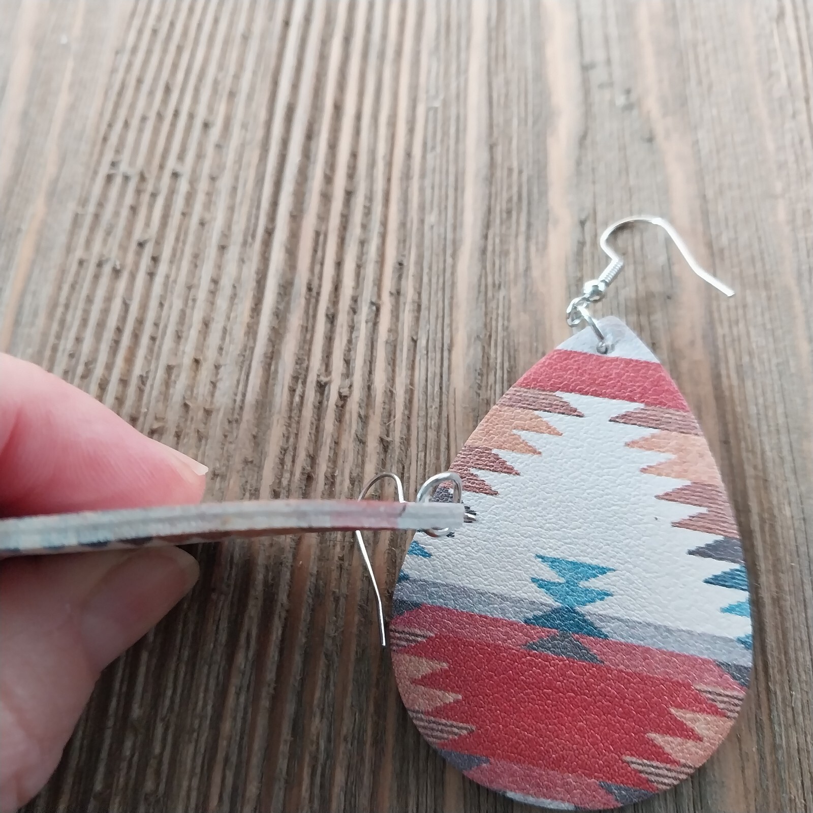 Southwest Boho Cowgirl Drop Dangle Hook Earrings Handmade Multicolor
