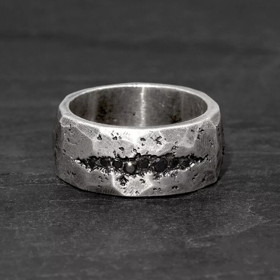 Black Onyx Mens Ring 925 Sterling Silver Ring Handmade Mens Ring