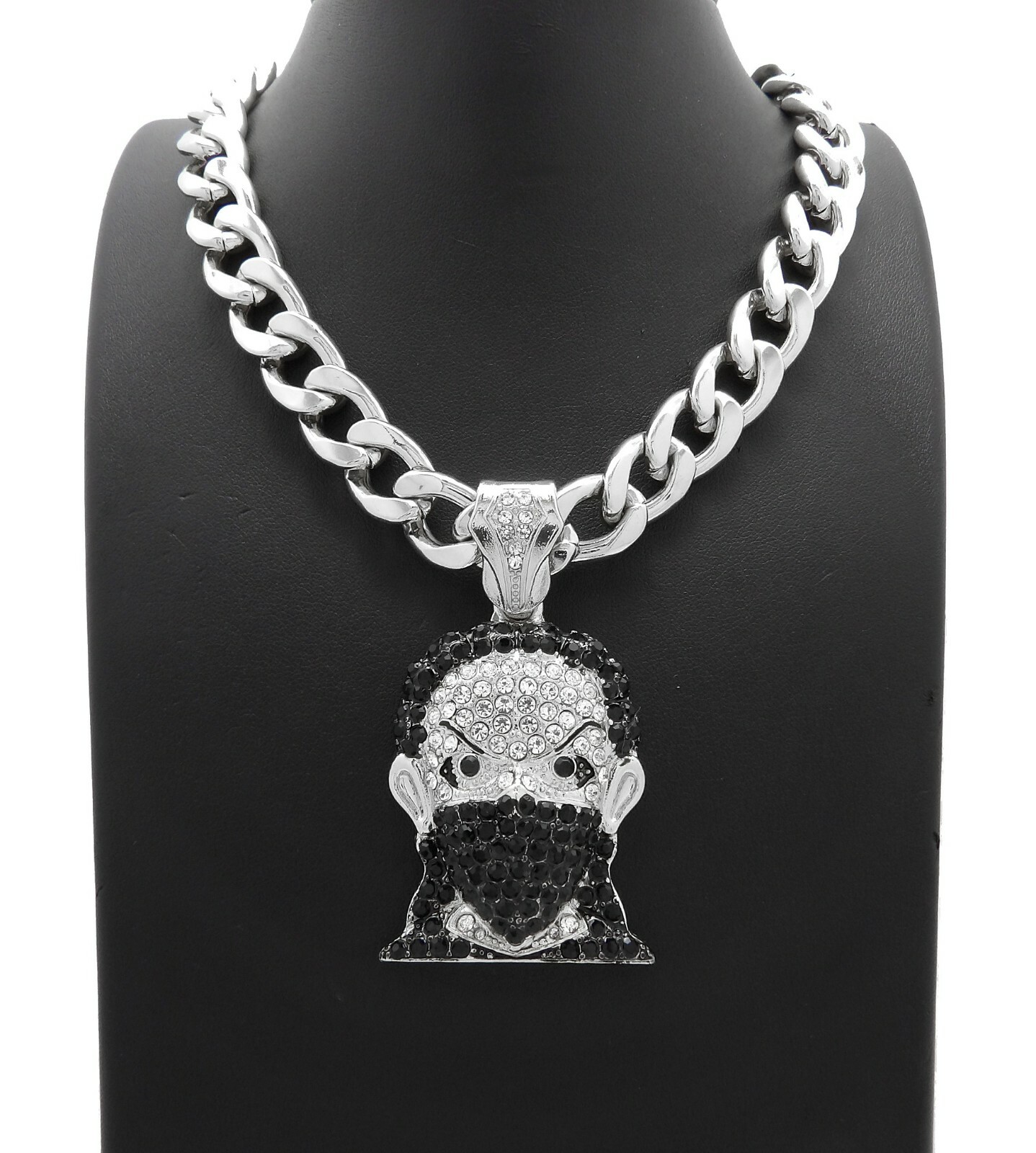 ICED MASK GOON BOONDOCK PENDANT 11mm 18″ 20″ CUBAN CHOKER CHAIN HIP HOP NECKLACE