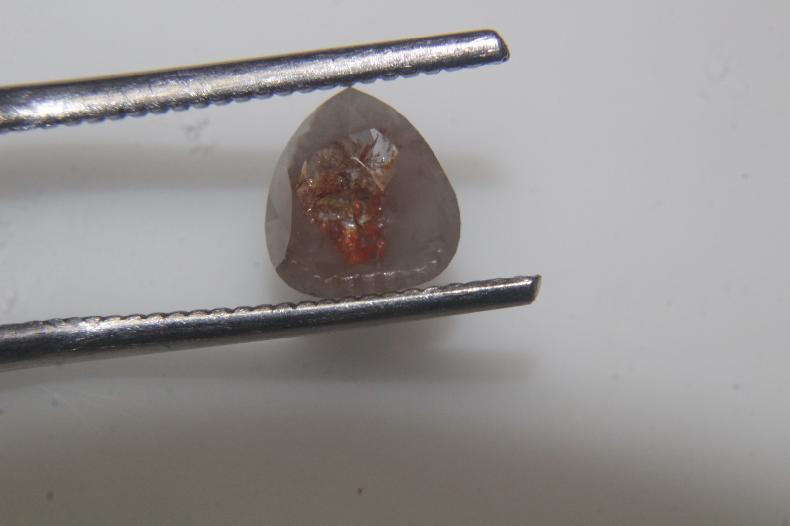 1.37Cts Pear Shape Gray Color Rose Cut Natural Real Diamond 7.84×7.36×2.60 MM