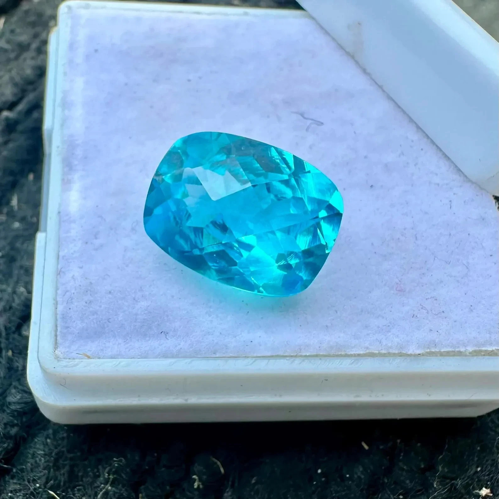 Natural Certified Neon Blue Paraiba Tourmaline 10.40 Ct Cushion Cut Loose Gems A