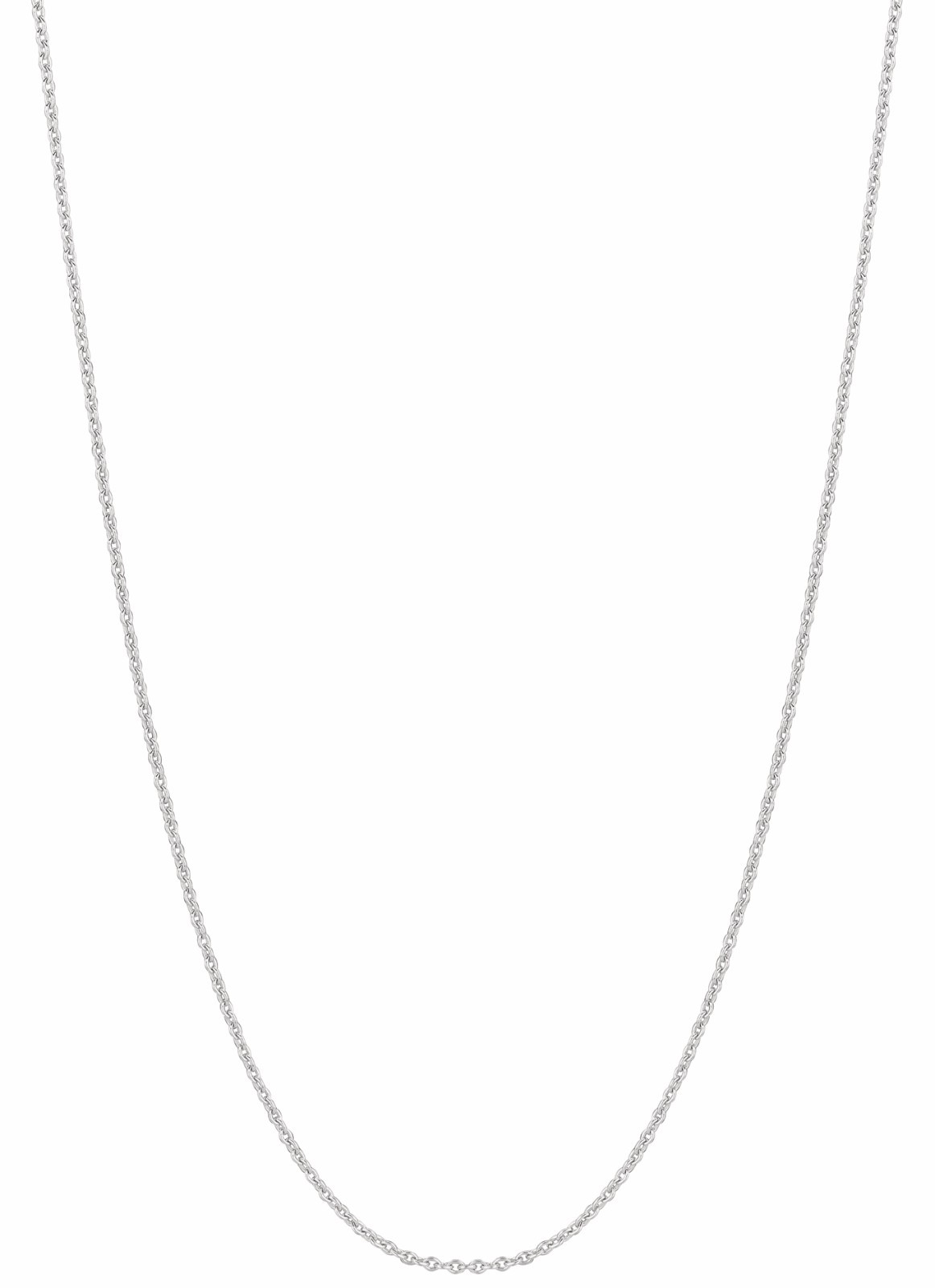 18k White Gold 18″ Solid Cable Link Pendant Chain/Necklace 1.4 mm 3 grams