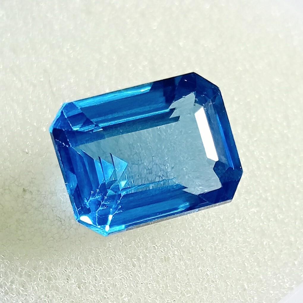 Natural Blue Aquamarine Emerald Cut Certified 10-12 Ct Stunning Loose Gemstone