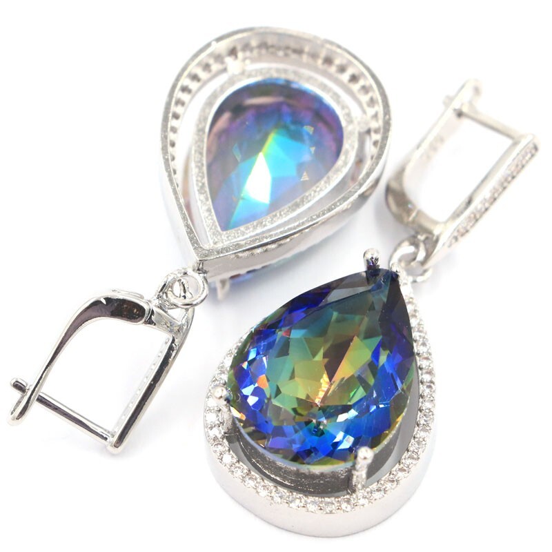 Buy 4 Get 1 Free 16g Kunzite Tourmaline Alexandrite Topaz CZ Silver Earrings