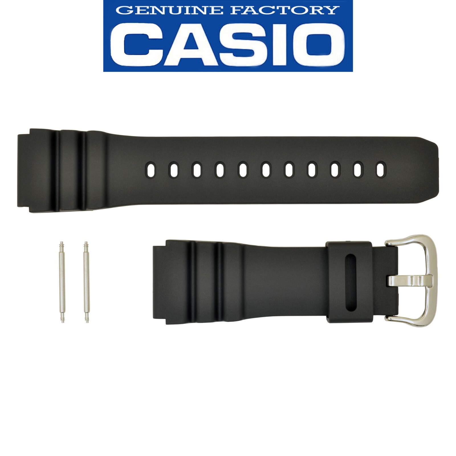 CASIO G-SHOCK Watch Band Strap diver MDV-106-1AV MDV-106-7AV Black Rubber Rods