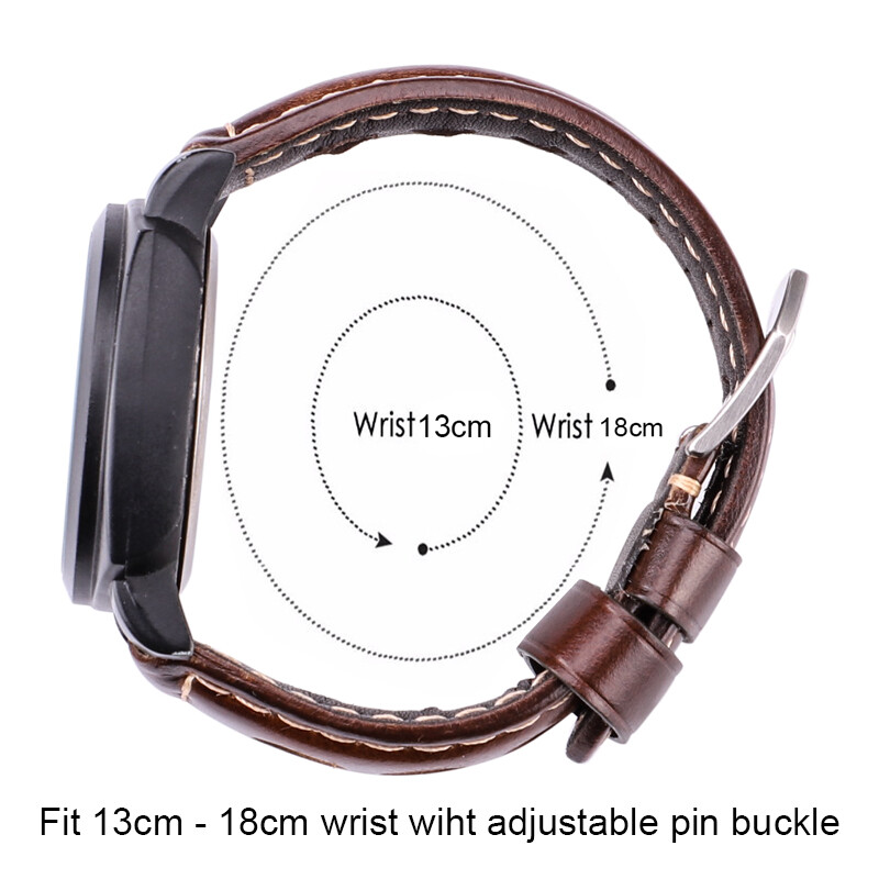 Correa De Reloj De Piel De Vaca Pulsera De Cuero Genuino De 20mm, 22mm Y 24mm La