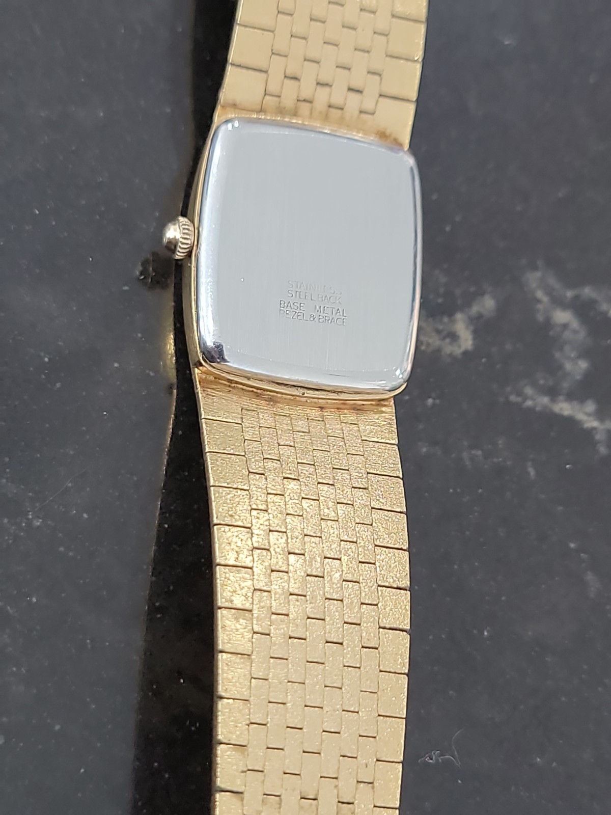 Vintage Men’s Wittnauer Integrated Bracelet Gold Quartz Watch New Battery