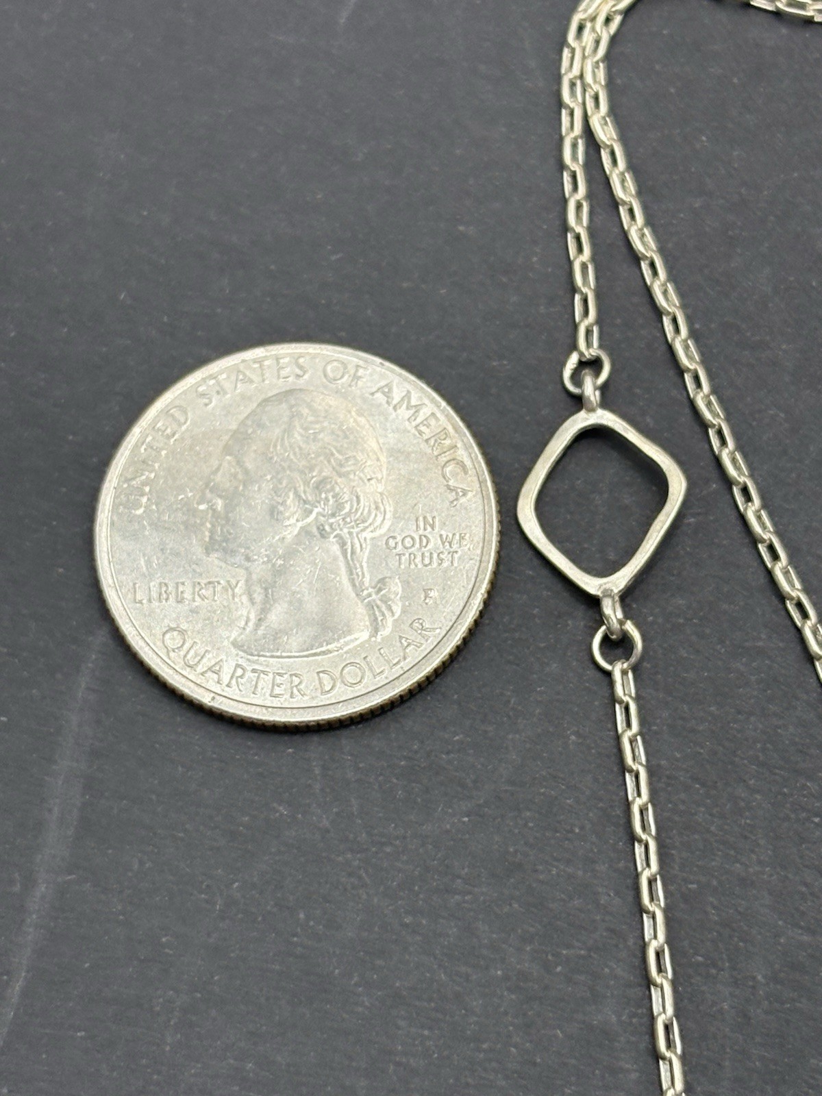 Silpada 34″ Sterling Silver Station Necklace 925 7 Grams G7