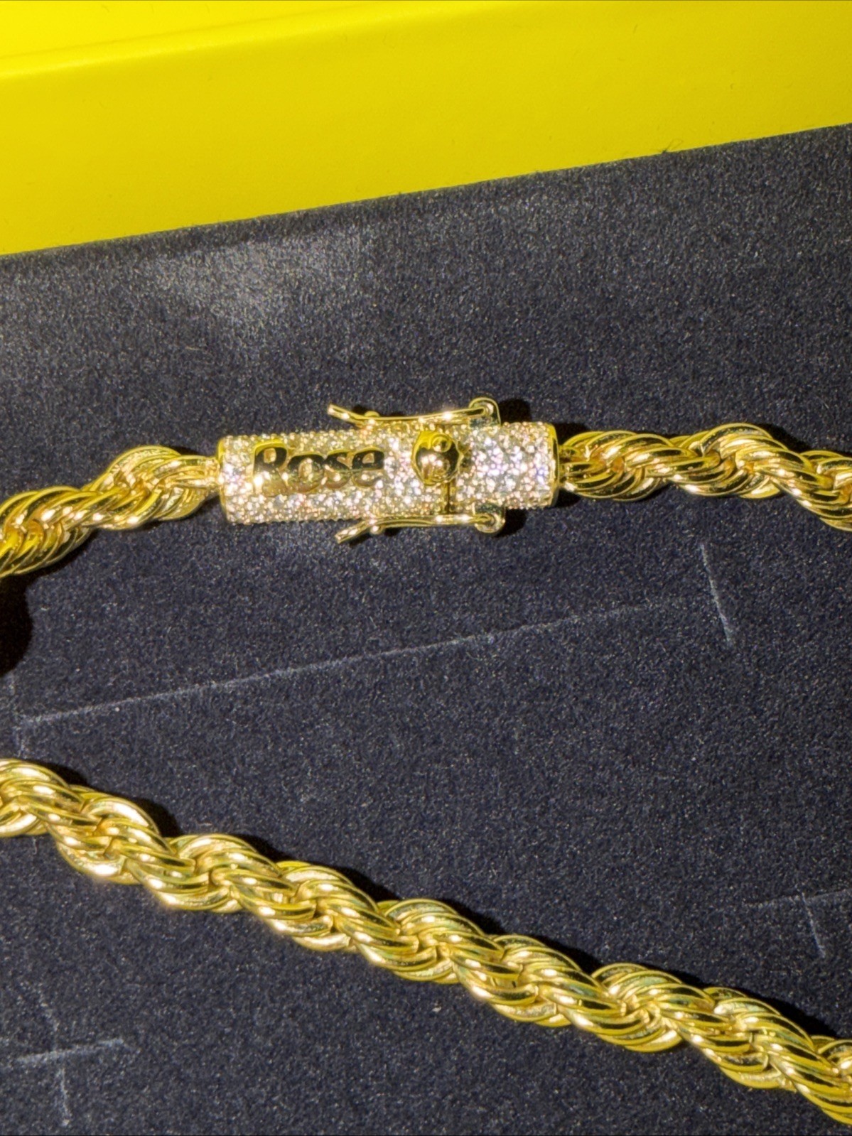 S925 Rope Chain With Moissanite Clasp – 6mm $659 MSRP 18in chain