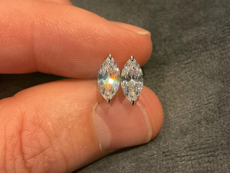 Studs Earrings Natural Diamond For Women’s 950 Platinum Christmas Gift For Mom
