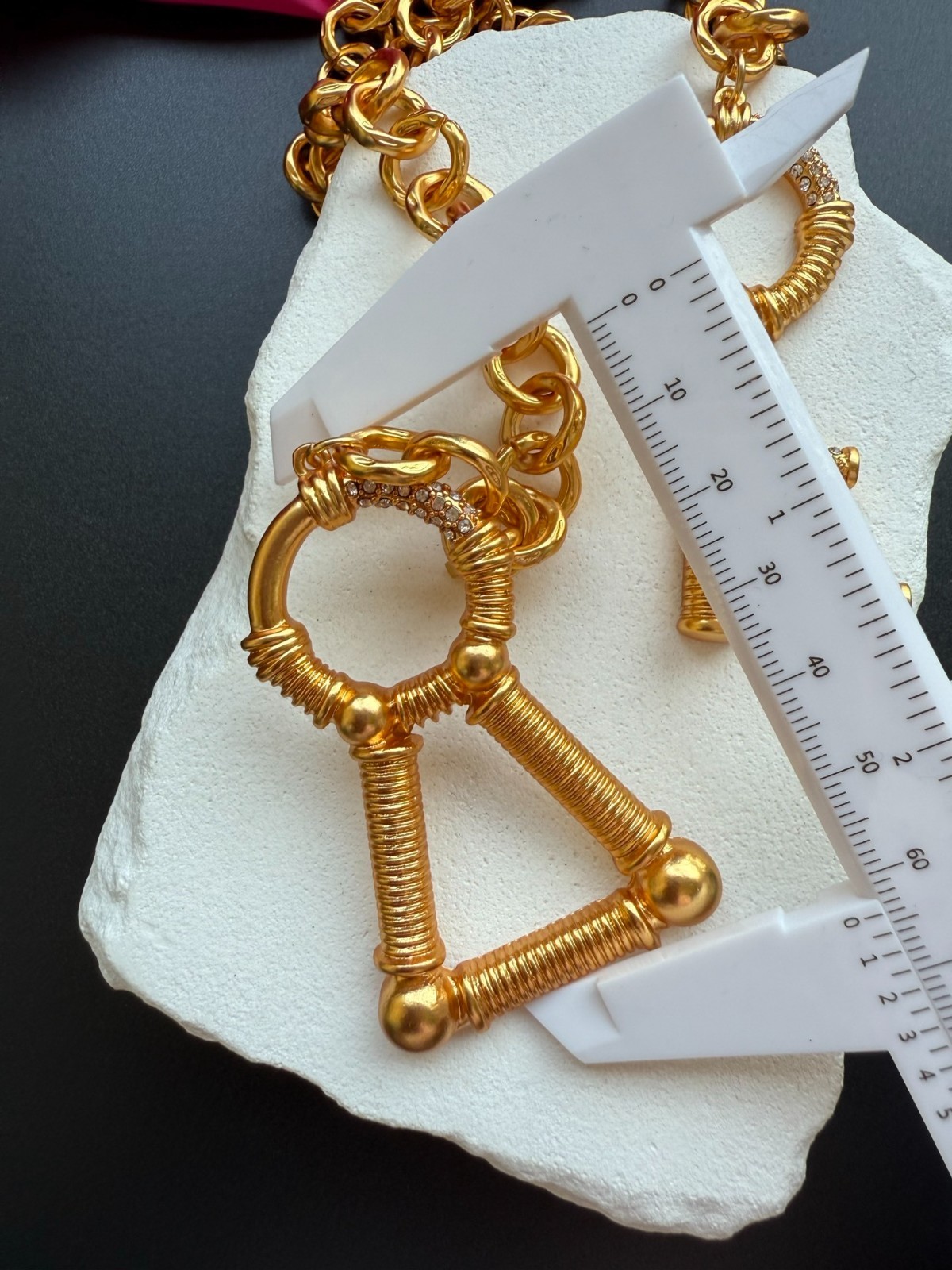 Rare Gold Keyhole Chain Necklace. With BOX and DUST Bag.