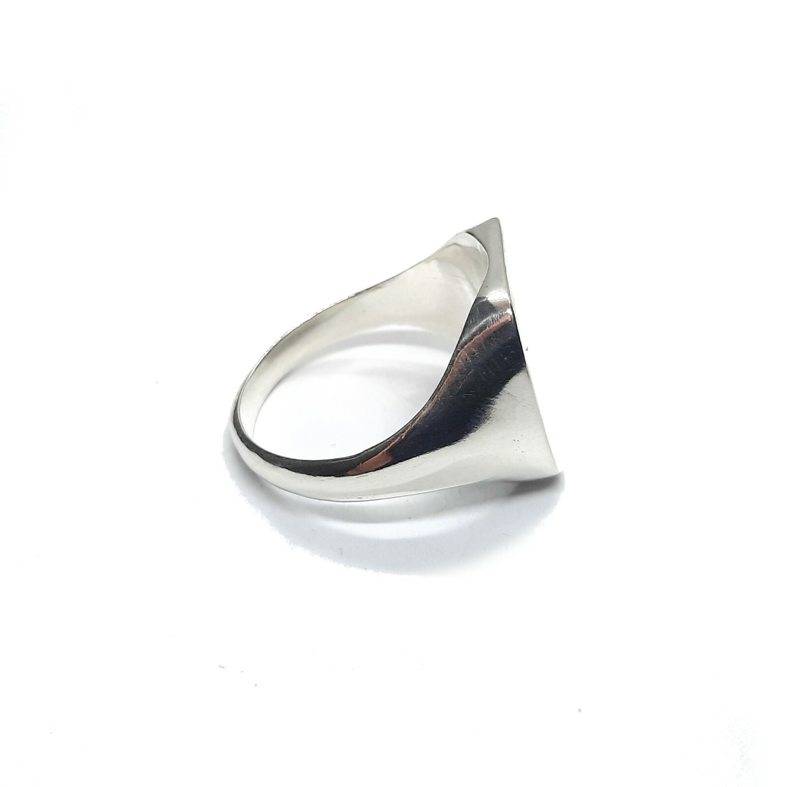 Custom Engraved Sterling Silver Signet Men Ring Plain Solid Genuine Stamped 925