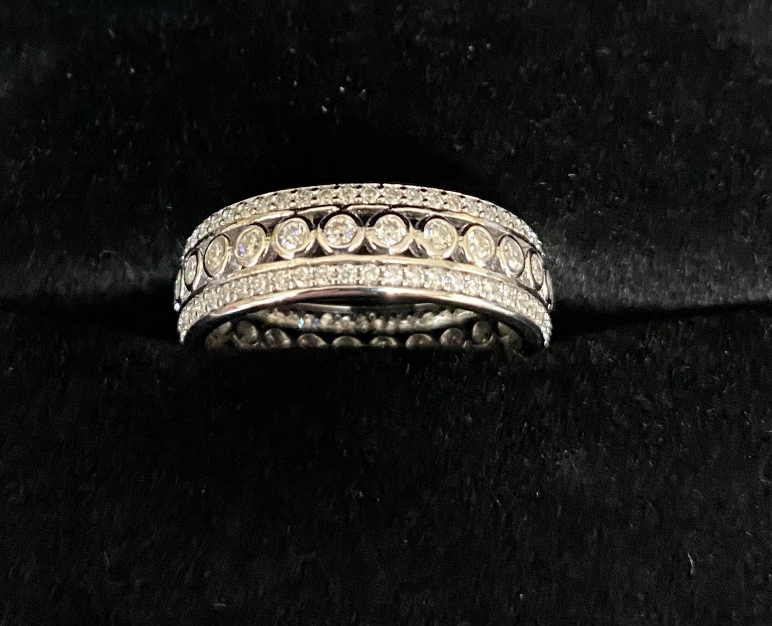 Moissanite Chunky Ring Women 925 Sterling Silver Wedding Christmas Sz 7