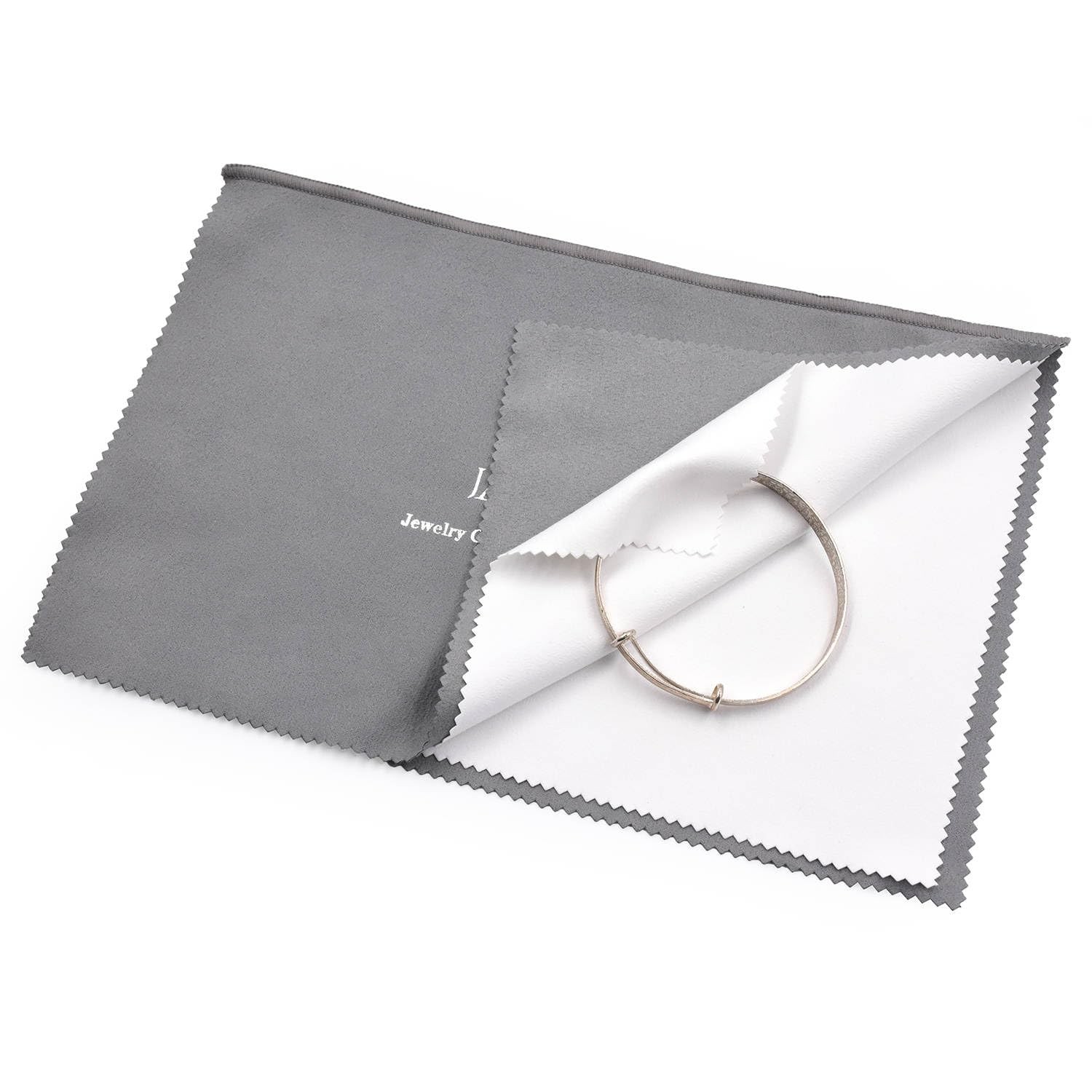 JARGOD Pro Size Silver Polishing Cloth Jewelry Cleaning 11″ Large, Gray