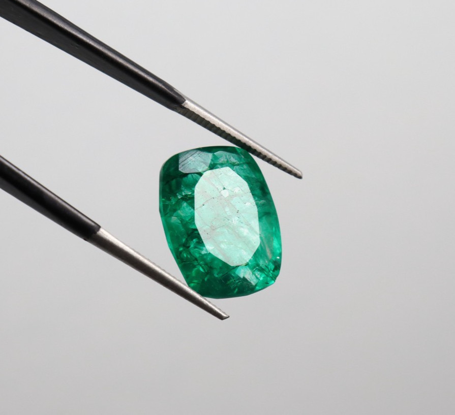 Rare Natural Green Emerald 10Ct Cushion Cut Luxury Loose Gemstone 10x8x6mm