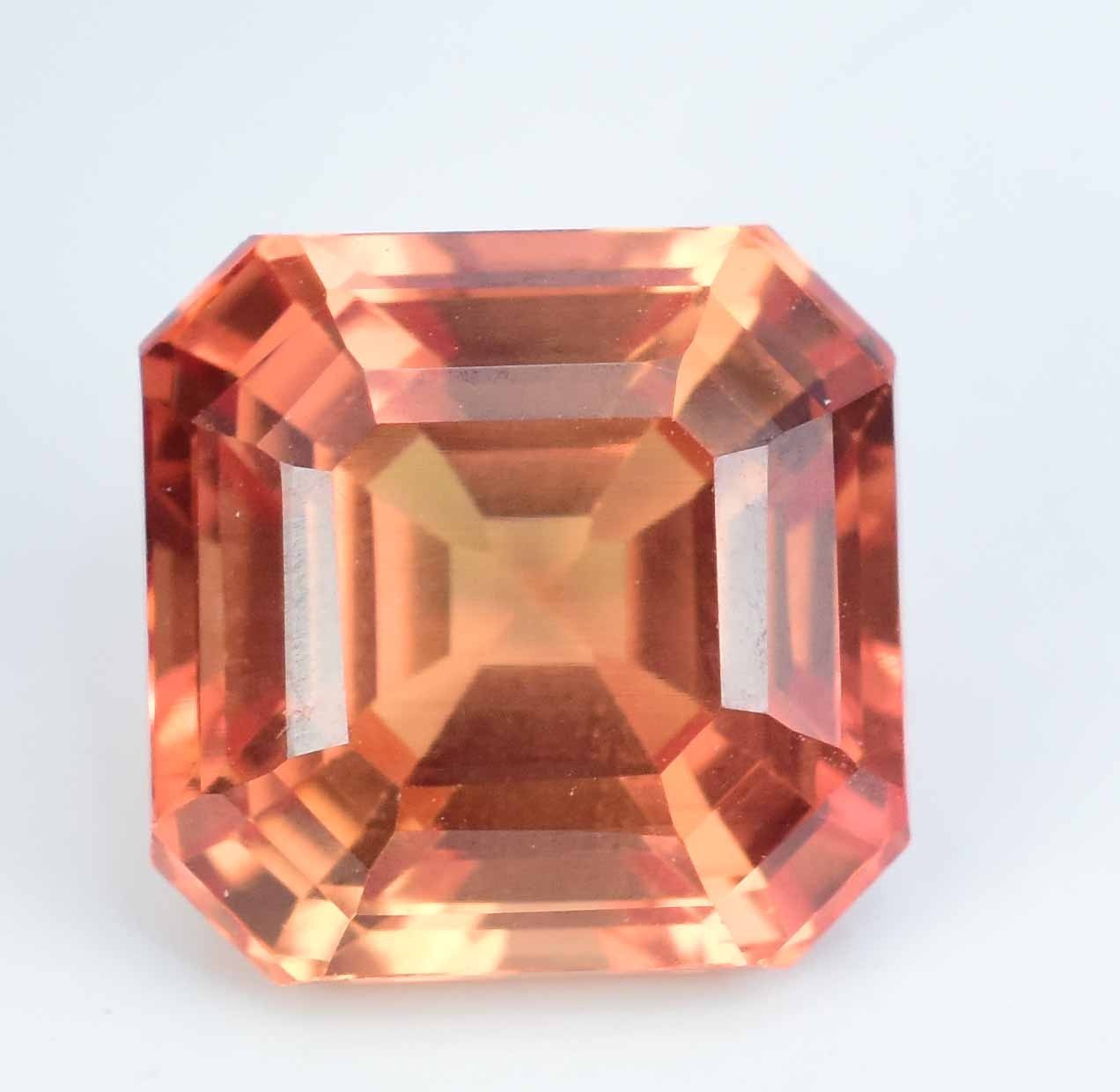 Natural imperial Topaz 10.45 Ct Asscher Stunning Flawless AGL Certified Gemstone