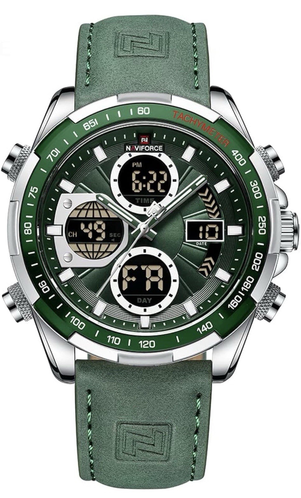 NAVIFORCE Men’s Military Digital Watches Analog Quartz Waterproof Watch Sport