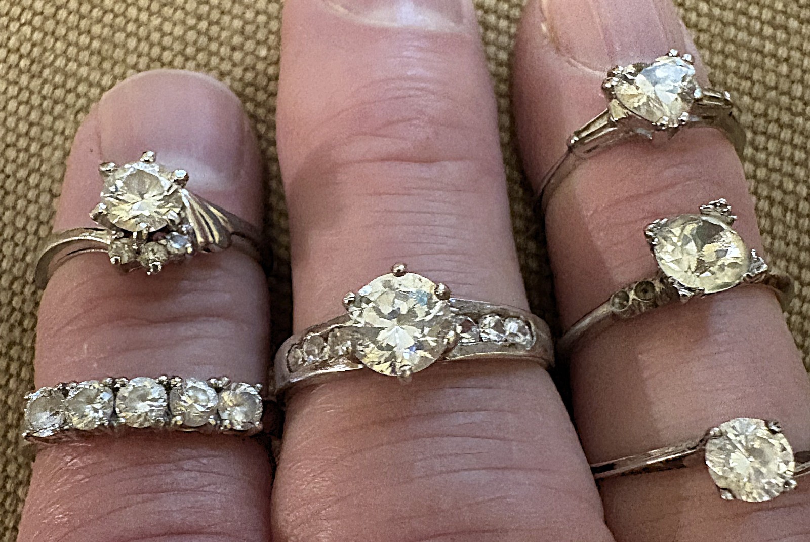 Lot of 6 Fine Jewelry Woman’s Rings Sizes 6-11 Stamped 925 Sterling Silver Rings
