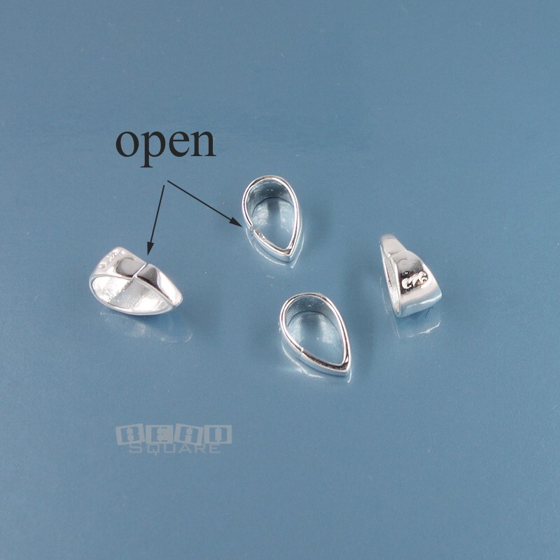 4 Solid Sterling Silver Smooth Simplicity Open Bail Connectors 7mm #33480