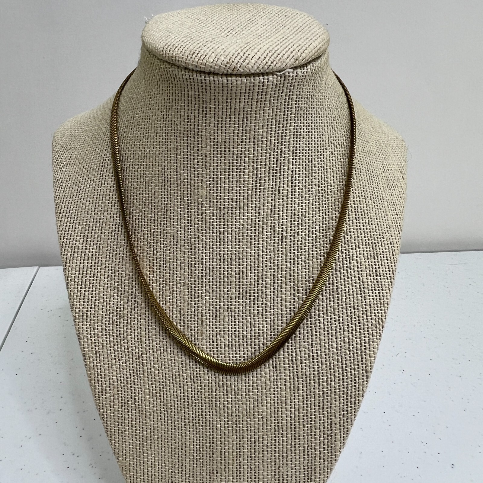 Monet Chain Gold Tone 16 Inches Vintage Snake Chunky Big Basic Every Day