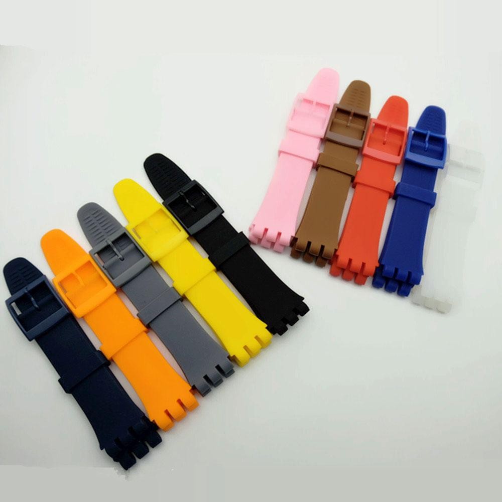 Jelly Silicone Watch Strap for Swatch 16mm 17mm 19mm 20mm Waterproof Band