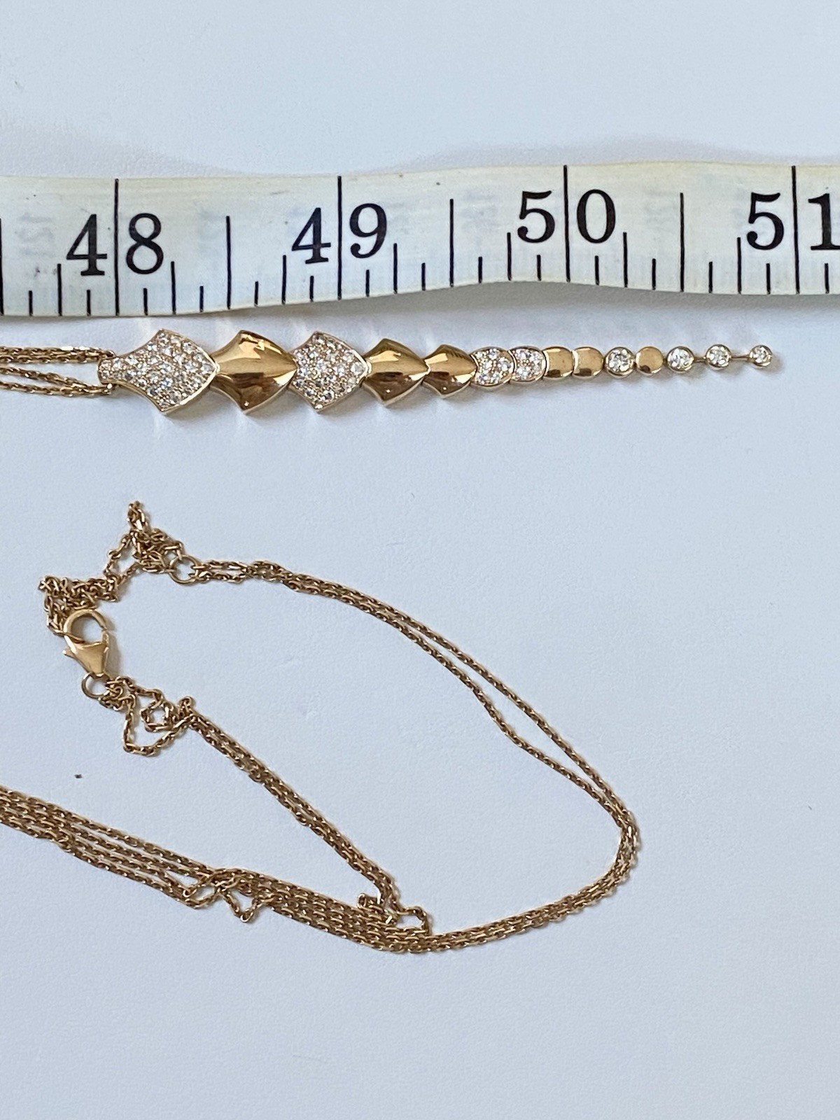 AKILLIS France 18K Rose Gold Diamond Python Necklace Extravagant $10K+ 4”