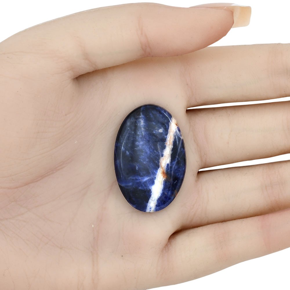 Natural Sodalite 33.5×22.5×5.8 mm Oval Shape Polished Loose Gemstone LS01816-26