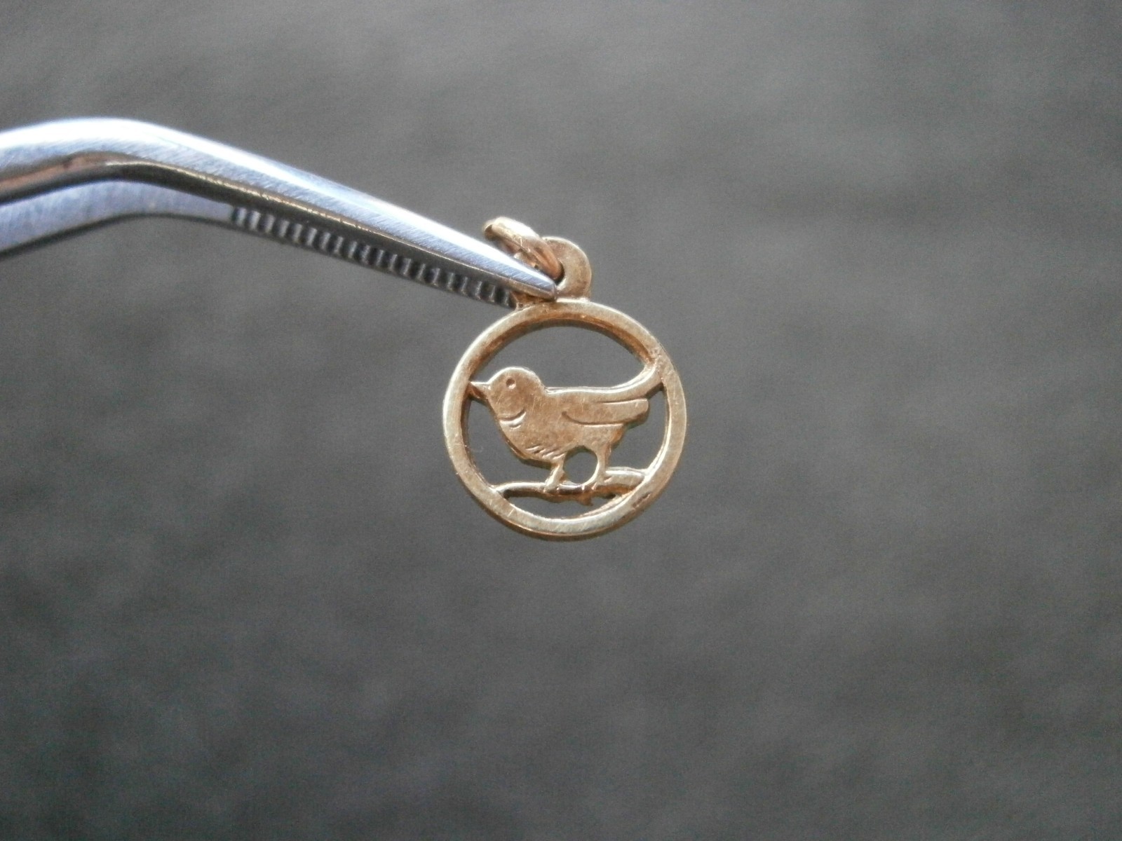 TINY Bird 1/20 Vintage Cut Out 1/20 12k Gold Filled Bracelet Charm Pendant