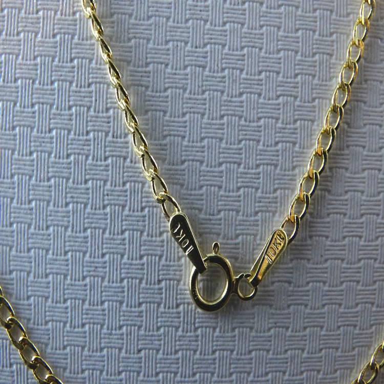 NEW MENS LADIES 10K YELLOW GOLD CUBAN CURB LINK CHAIN NECKLACE 2 MM 16~24 INCH