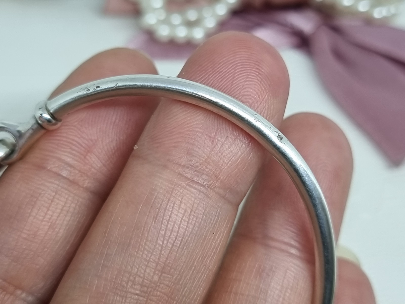 Genuine Pandora Silver Infinity Knot Bangle Size 2 💕 17.5cm