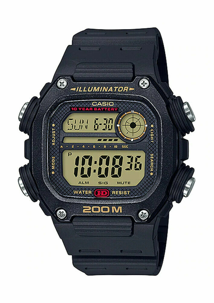 Casio DW291H-9AV, 10 Year Battery Watch, World TIme,Alarm,Day/Date, 200 Meter WR