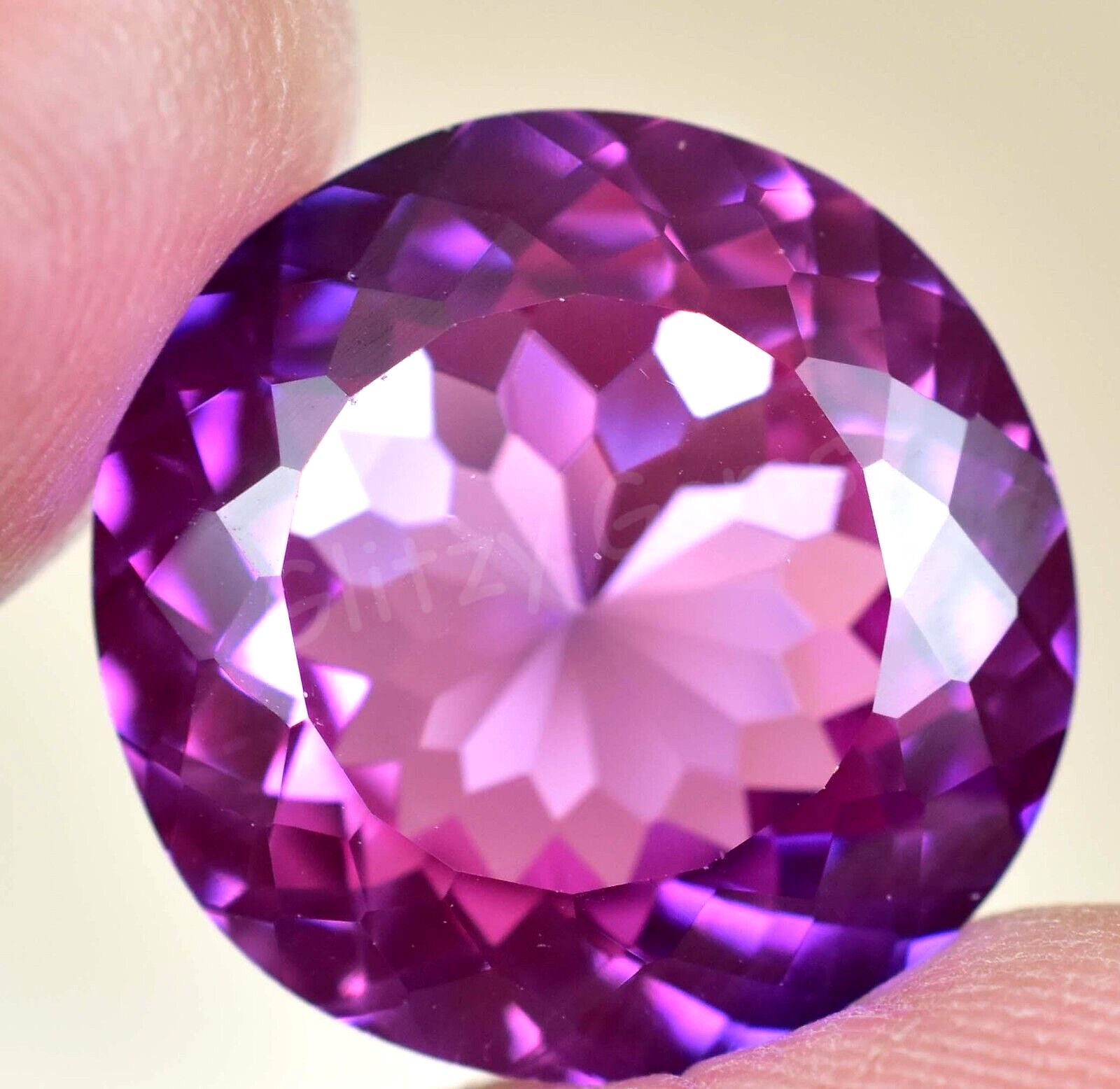 Natural Boysenberry Sapphire 20.60 Ct Round Certified Flawless Loose Gemstone