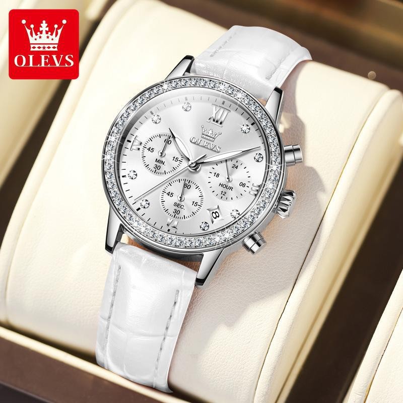 OLEVS Women’s Date Chronograph Wristwatch Luminous Quartz Watch for Ladies