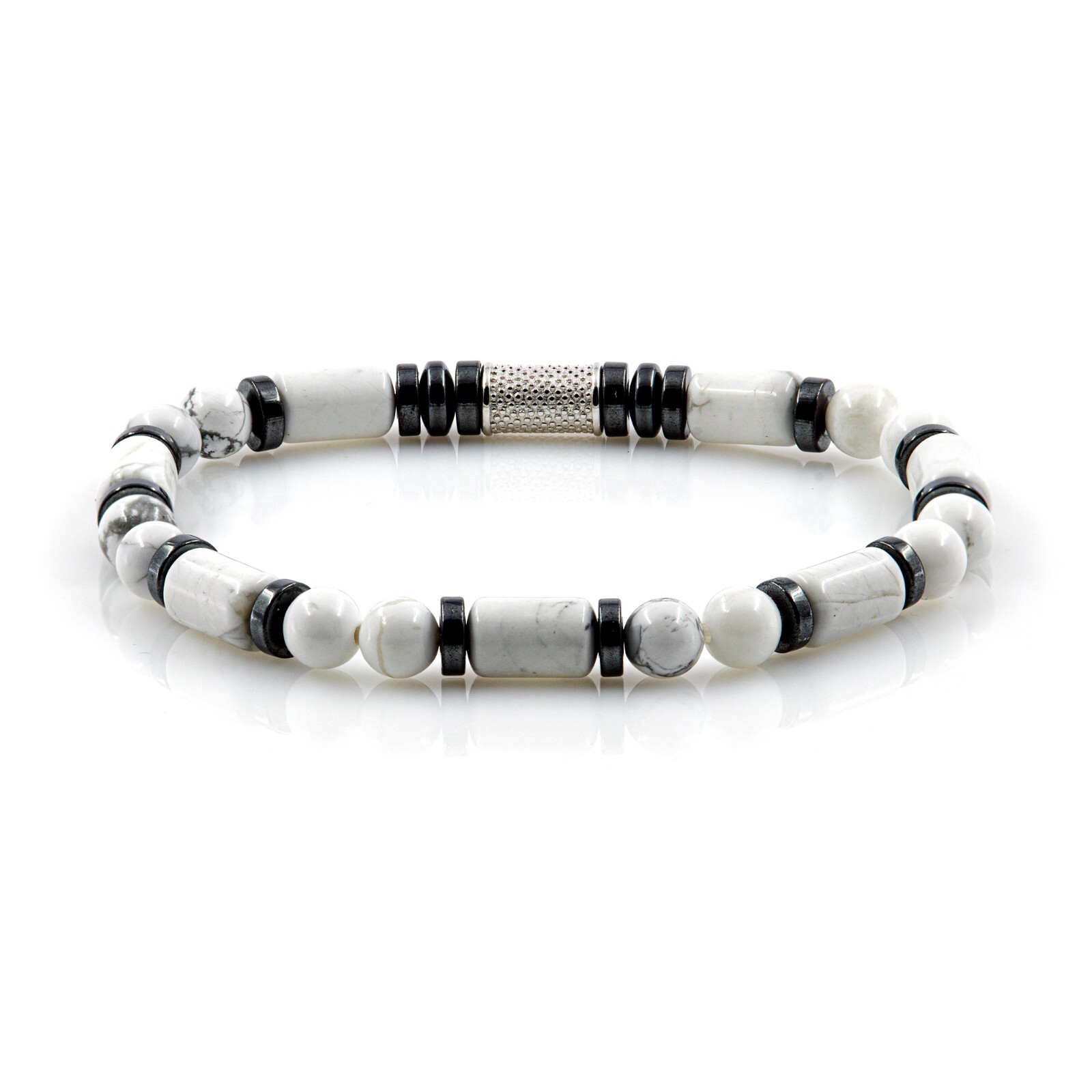 Pearl Bracelet White Turquoise Beads 6mm Pearl 925 Sterling Silver Men Women