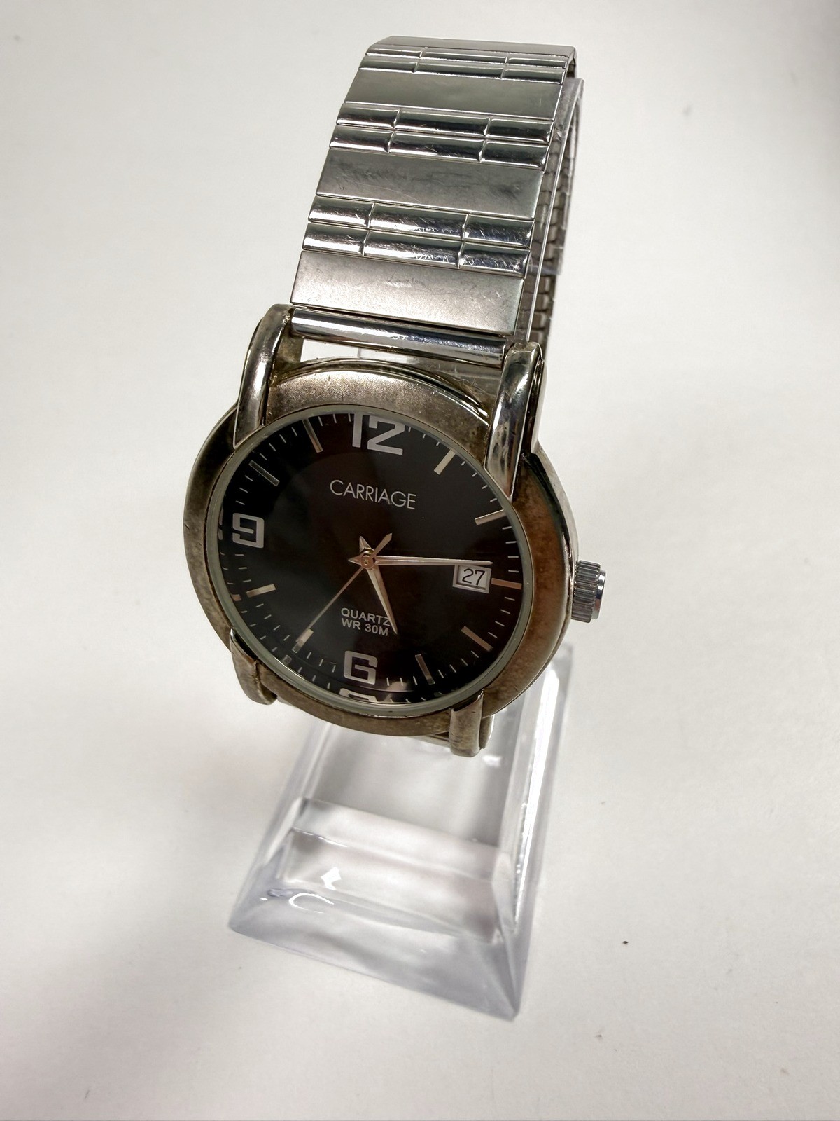 Carriage by Timex Quartz Navy Dial Date Expansion Bracelet Running