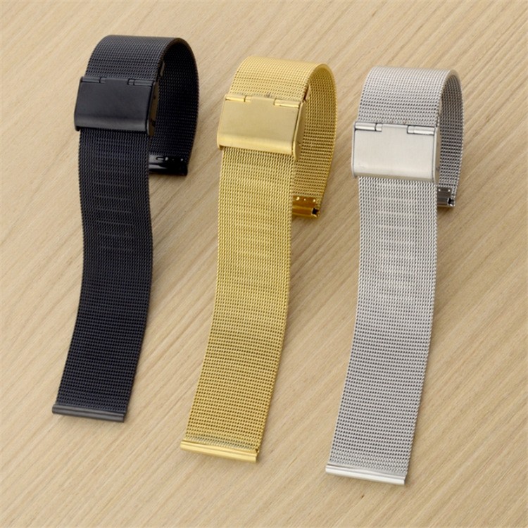0.4mm line Ultra-Thin Stainless Steel Mesh Watch Band 8-24mm Milanese Mesh Strap