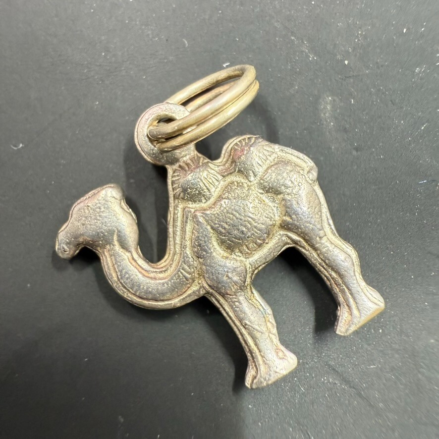 Vintage Sterling Silver Camel Charm Pendant – Double-Sided Detail – 3D Miniature