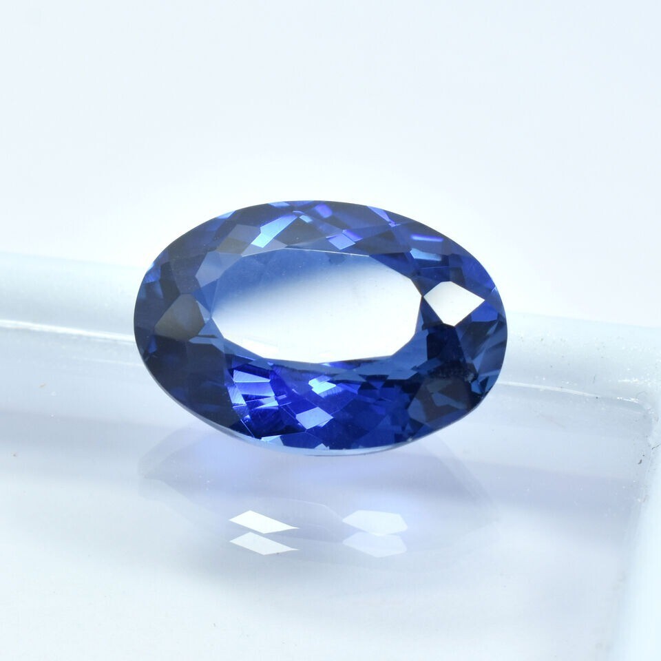 Blue Tanzanite Oval Cut Extremely Rare Natural 8-9 Ct Loose Gemstone CERTIFIED