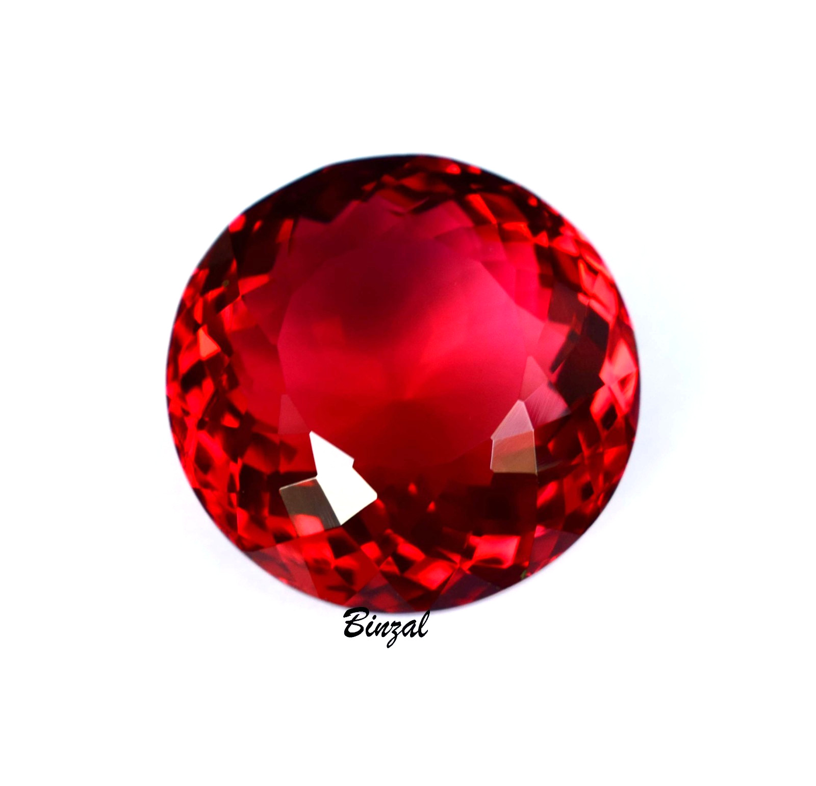 Most Rarely Find Natural Ruby 58-60 CT Round Cut Blood Red Ruby Loose Gemstone