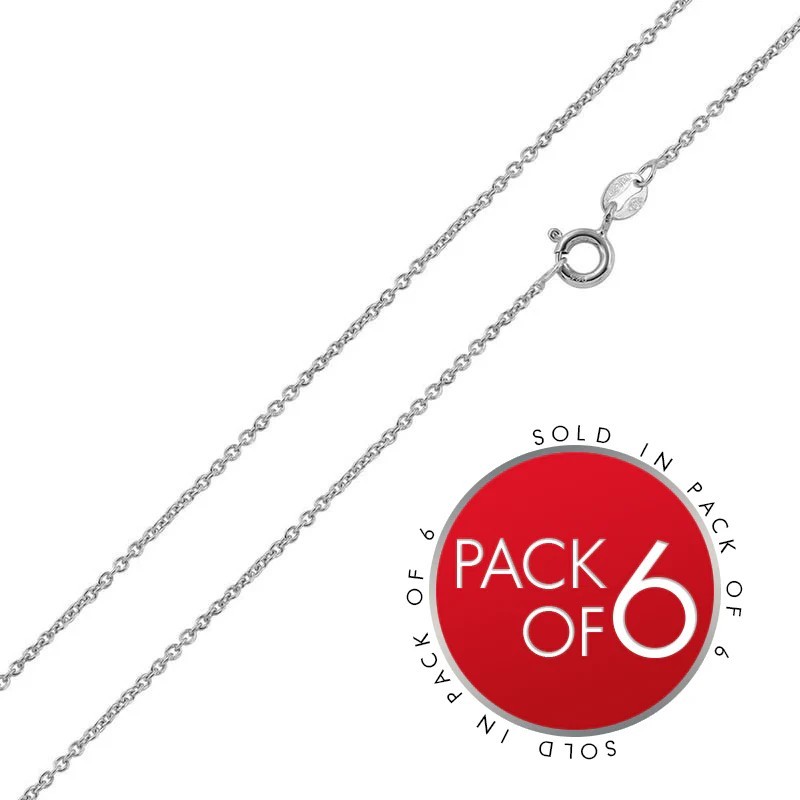 .925 Sterling Silver Plated Anchor Chain 0.8mm-1.6mm