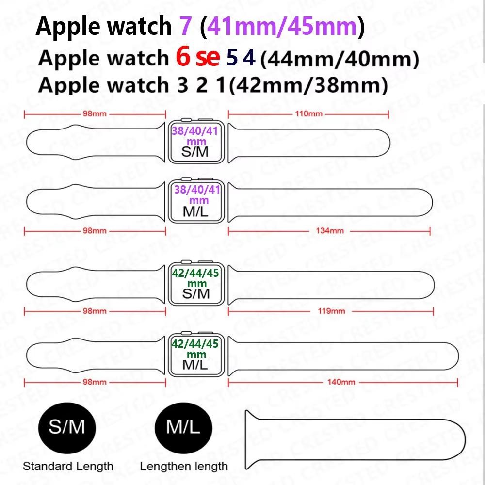 2025 New Silicone Strap for Apple Watch Band 10 46mm/42mm 44mm 40 38 45 41 Sport